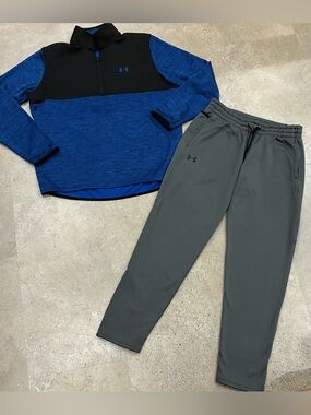 Mens UNDER ARMOUR Pullover Sweatshirt & Sweatpants, sz Large
